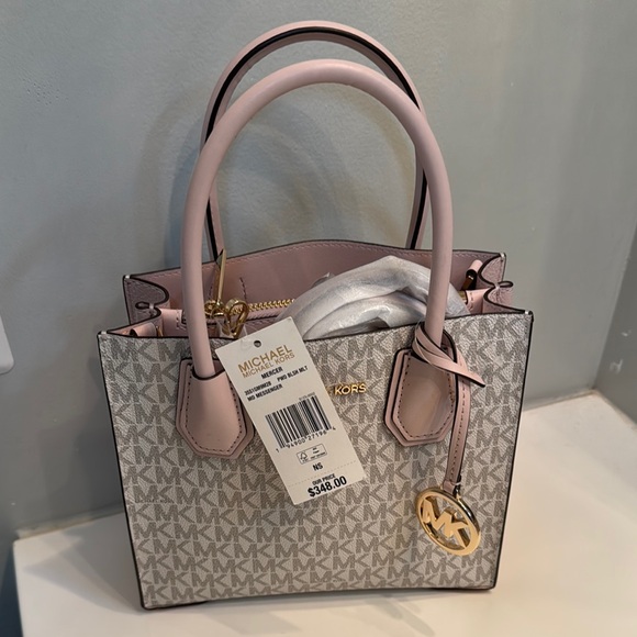 Michael Kors Pink and Cream Satchel - Picture 1 of 5